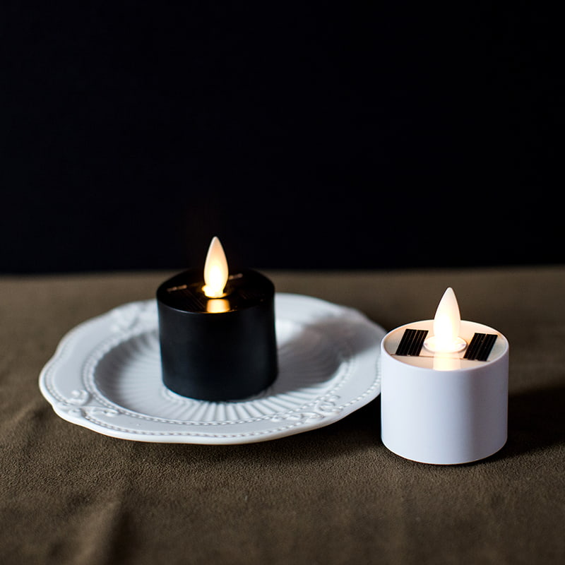 Flammenlose Solar-LED-Teelichter